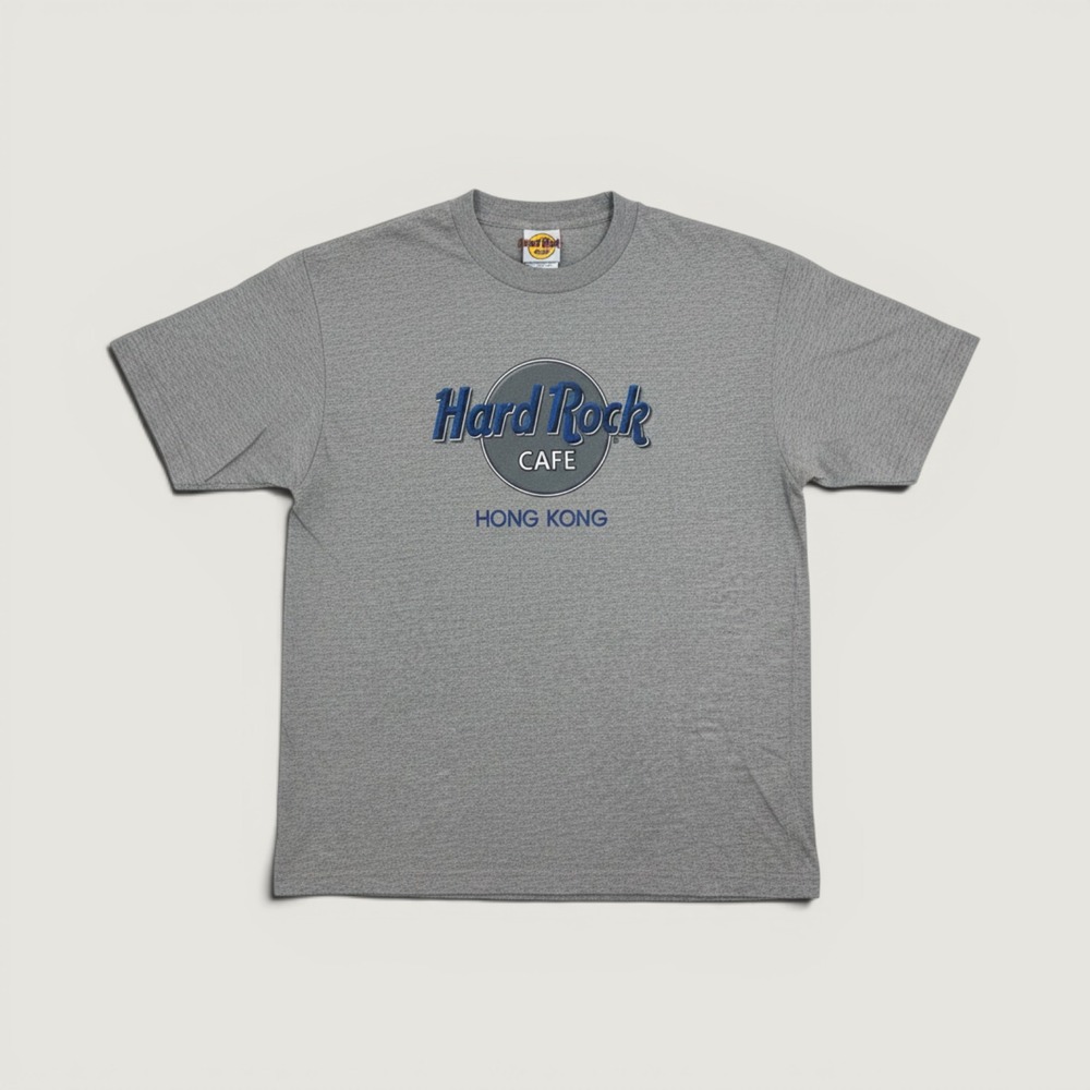 Hard Rock Cafe T-Shirt Hong Kong Logo‎ Grey Large